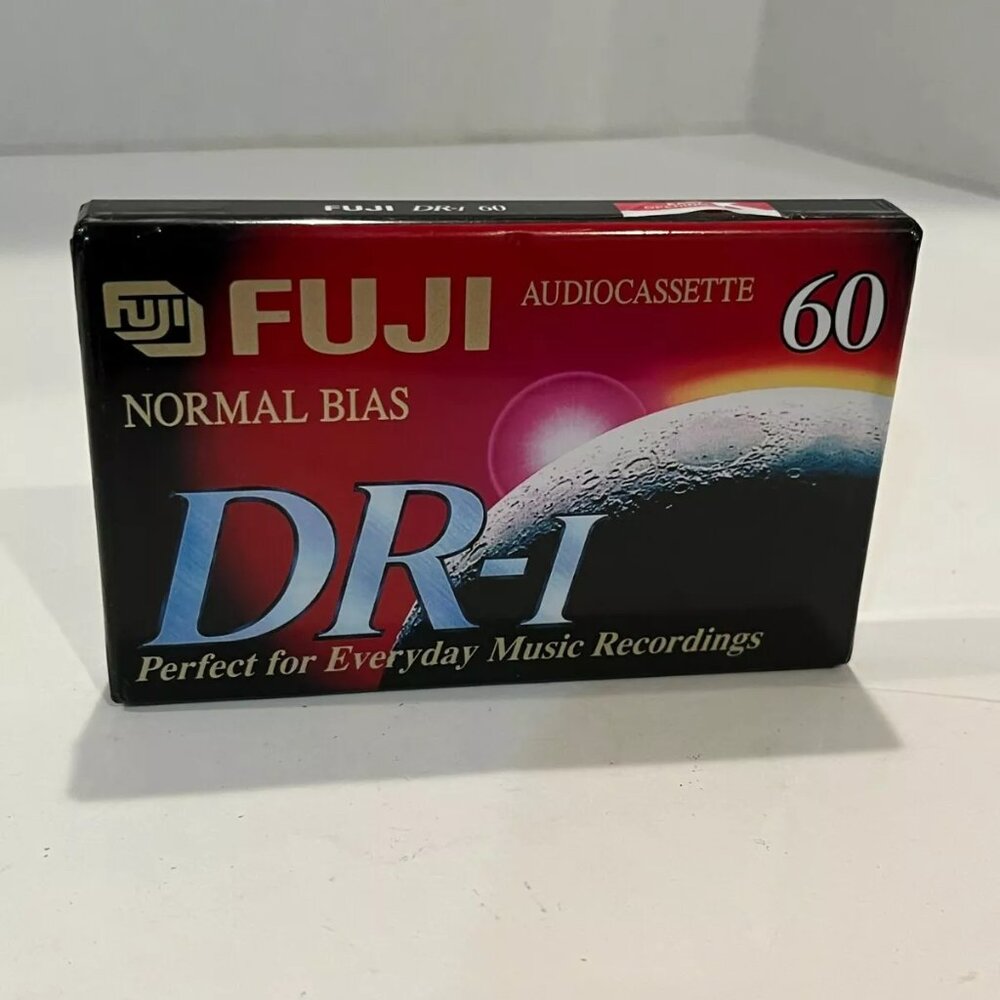 DR-I Fuji Normal Bias Audio Cassette Tape 60 Type-I, New Sealed